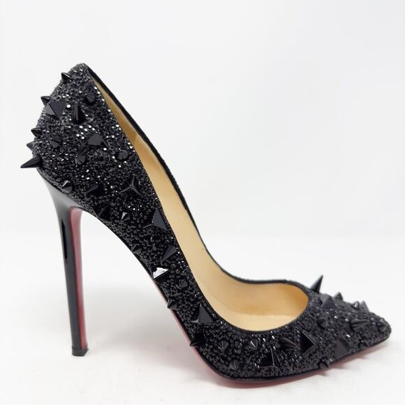 Christian Louboutin Pigalili Pot Pourri Strass Pumps Heels 37.5 - Picture 5 of 11
